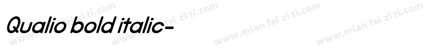Qualio bold italic字体转换